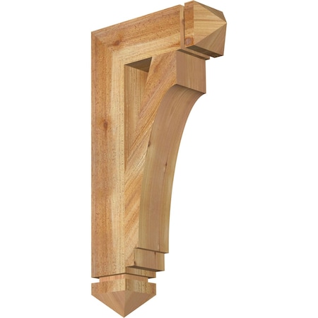 Imperial Arts & Crafts Rough Sawn Bracket, Western Red Cedar, 4W X 14D X 26H